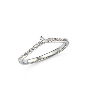 Bloomingdale's Diamond Chevron Band In 14k White Gold, 0.10 Ct. T.w. - 100% Exclusive