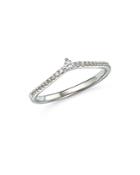 Bloomingdale's Diamond Chevron Band In 14k White Gold, 0.10 Ct. T.w. - 100% Exclusive