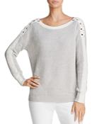 Minnie Rose Lace-up Shoulder Sweater