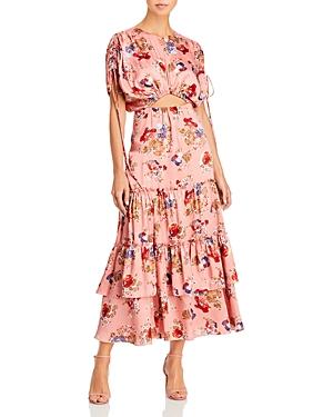 Cinq A Sept Martine Floral Ruffled Maxi Dress