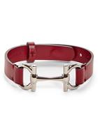 Salvatore Ferragamo Gancini Bit Leather Bracelet