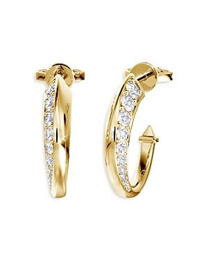 De Beers Forevermark 18k Yellow Gold Avaanti Diamond Hoop Earrings