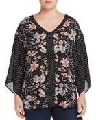 Status By Chenault Plus Mixed-print Top