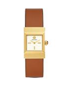 Tory Burch Leigh Reversible Leather Strap Watch, 23mm X 23mm