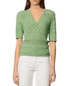 Sandro Joe Open Knitwork Sweater