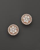 Diamond Cluster Studs In 14k Rose Gold, .60 Ct. T.w. - 100% Exclusive