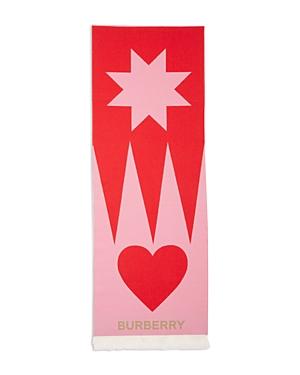 Burberry Heart & Star Print Football Scarf