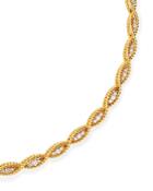 Roberto Coin 18k Yellow & White Gold New Barocco Braided Collar Necklace With Diamonds, 15