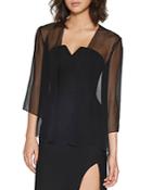 Halston Heritage Sheer Silk Cardigan