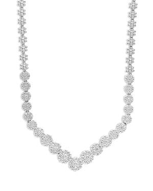 Bloomingdale's Diamond Cluster Fancy Statement Necklace In 14k White Gold, 3.0 Ct. T.w. - 100% Exclusive