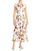Jason Wu Pleated Floral Maxi Dress
