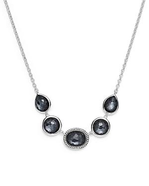 Ippolita Sterling Silver Lollipop Necklace In Hematite Doublet With Diamonds, 16