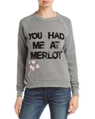Bow & Drape Had Me At Merlot Sweatshirt - 100% Bloomingdale's Exclusive
