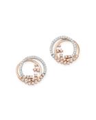 Own Your Story 14k Rose Gold Cosmos Diamond Galaxy Circle Earrings
