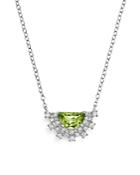 Bloomingdale's Peridot & Diamond Pendant Necklace In 14k White Gold, 17 - 100% Exclusive