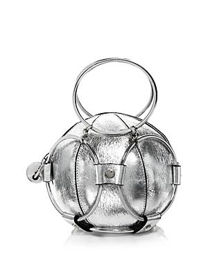 Bruceglen Mirror Metallic Leather Baller Bag