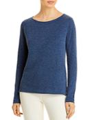 Majestic Filatures Cotton & Cashmere Long Sleeve Boat Neck Top
