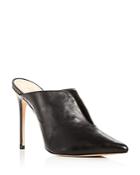 Schutz Women's Docia Leather Pointed Toe High-heel Mules