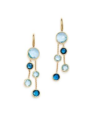 Marco Bicego 18k Yellow Gold Jaipur Mixed Blue Topaz Double Strand Earrings - 100% Exclusive