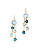 Marco Bicego 18k Yellow Gold Jaipur Mixed Blue Topaz Double Strand Earrings - 100% Exclusive