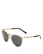 Versace Women's Brow Bar Aviator Sunglasses, 57mm