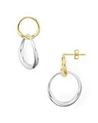 Argento Vivo Two-tone Circle Drop Earrings In 18k Gold-plated Sterling Silver & Sterling Silver