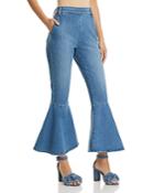 Frame Flounce Cropped Flared Jeans In Copeland