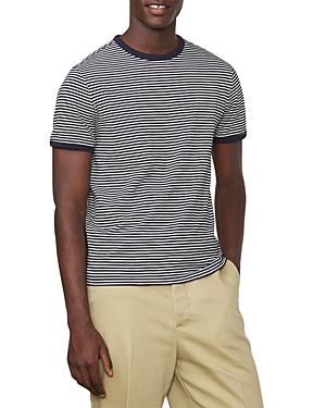 Officine Generale Striped Crewneck Tee