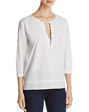 Nydj Embroidered Voile Top