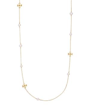 Tory Burch Kira Delicate Pearl Long Station Necklace, 38