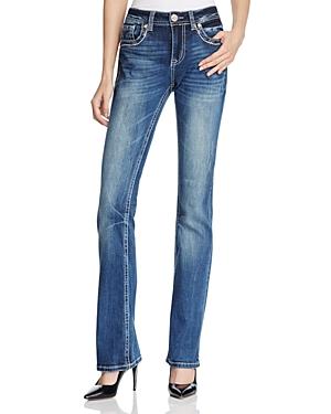 Grace In La Paisley Flap Pocket Jeans In Dark Blue - Compare At $89