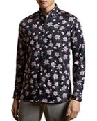 Ted Baker Cotton-blend Floral-print Shirt
