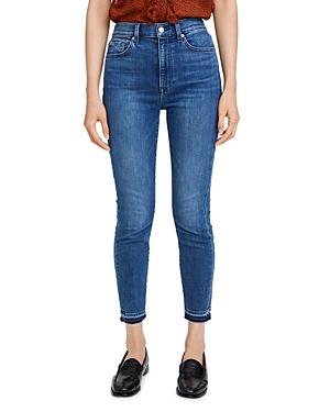 7 For All Mankind High Rise Ankle Skinny Jeans In Harbor