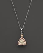 Yellow And Pink Diamond Pendant Necklace In 14k White, Yellow And Rose Gold, 18 - 100% Exclusive