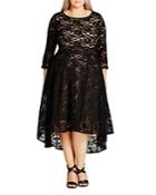 City Chic Lace Lover High Low Dress