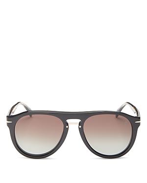 David Beckham Men's Brow Bar Aviator Sunglasses, 52mm