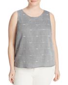 Eileen Fisher Plus Embroidered Sleeveless Top