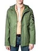Zadig & Voltaire Hooded Khaki Cotton Jacket