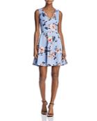 Aqua Scalloped Floral Print Dress - 100% Exclusive