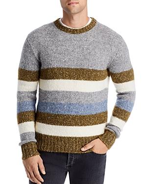 Officine Generale Marco Fuzz Fade Striped Crewneck Sweater