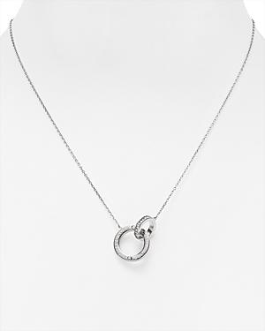 Michael Kors Interlocking Logo Ring Pendant Necklace, 18
