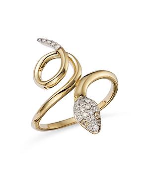 Bloomingdale's Diamond Snake Wrap Ring In 14k Yellow Gold, 0.15 Ct. T.w. - 100% Exclusive