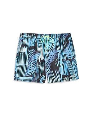 Ps Paul Smith Distorted Stripe Print Swim Shorts