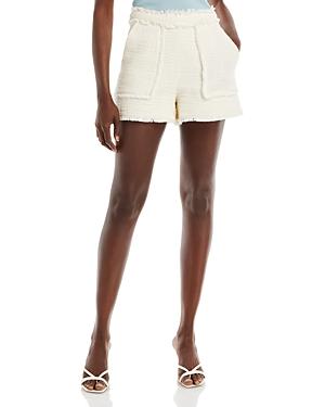 Cinq A Sept Allen Tweed Fringe Trim Shorts
