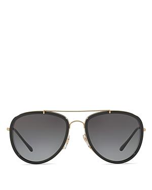 Burberry Mirrored Check Aviator Sunglasses, 58mm