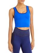 Terez Color Block Trim Cropped Tank