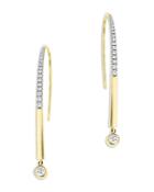 Bloomingdale's Diamond Threader Hoop Earrings In 14k Yellow Gold, 0.50 Ct. T.w. - 100% Exclusive