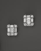 Diamond Emerald-cut Earrings In 14k White Gold, .85 Ct. Tw. - 100% Exclusive