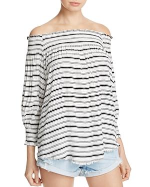 Faithfull The Brand Calo Off-the-shoulder Stripe Top