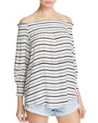 Faithfull The Brand Calo Off-the-shoulder Stripe Top